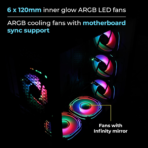 Zebronics Zeb-Raptor Premium Gaming Cabinet (Black) - Image 5