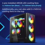 Zebronics Zeb-Halo Premium Gaming Cabinet (Black) - Image 2