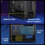 Zebronics Zeb-Halo Premium Gaming Cabinet (Black) - Image 6