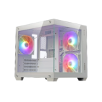 Zebronics Zeb-Mercury 10 Premium Gaming Cabinet with ARGB 3xFan (White)