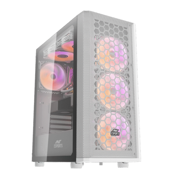 Ant Esports 250 Air Auto RGB ATX Mid Tower Cabinet (White)