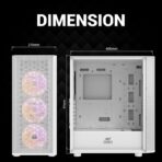 Ant Esports 250 Air Auto RGB ATX Mid Tower Cabinet (White) - Image 14