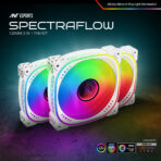Ant Esports Spectraflow ARGB 3-Fan Kit White (with Controller) - Image 3
