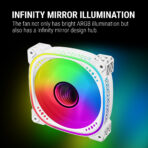 Ant Esports Spectraflow ARGB 3-Fan Kit White (with Controller) - Image 4