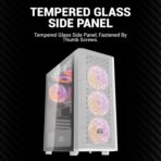 Ant Esports 250 Air Auto RGB ATX Mid Tower Cabinet (White) - Image 6