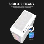 Ant Esports 250 Air Auto RGB ATX Mid Tower Cabinet (White) - Image 7