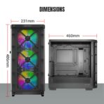 Ant Esports ICE-5000 RGB EATX Mid Tower Cabinet (Black) - Image 5