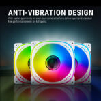 Ant Esports Spectraflow ARGB 3-Fan Kit White (with Controller) - Image 7