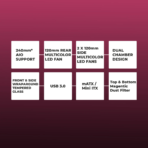 Zebronics Zeb-Mercury 10 Premium Gaming Cabinet with ARGB 3xFan (White) - Image 7