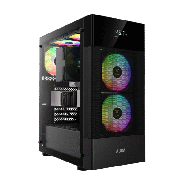 Gamdias Aura GC5 ARGB (ATX) Mid Tower Cabinet (Black)