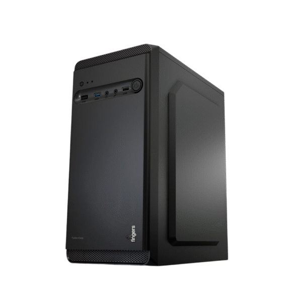 Fingers Turbo-Corp Micro ATX PC Cabinet with PSU/SMPS (Black)