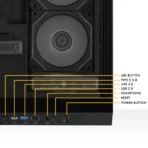 Circle Gaming Defender ZX7 BTF Mid-Tower Gaming Cabinet (Black) - Image 8