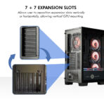 Circle Gaming Defender ZX7 BTF Mid-Tower Gaming Cabinet (Black) - Image 4