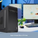 Fingers Turbo-Corp Micro ATX PC Cabinet with PSU/SMPS (Black) - Image 4