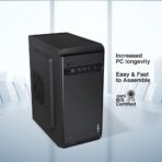 Fingers Turbo-Corp Micro ATX PC Cabinet with PSU/SMPS (Black) - Image 5