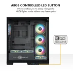 Circle Gaming Defender ZX7 BTF Mid-Tower Gaming Cabinet (Black) - Image 7