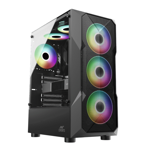 Ant Esports ICE-300 Mesh V2 ARGB ATX Cabinet (Black)