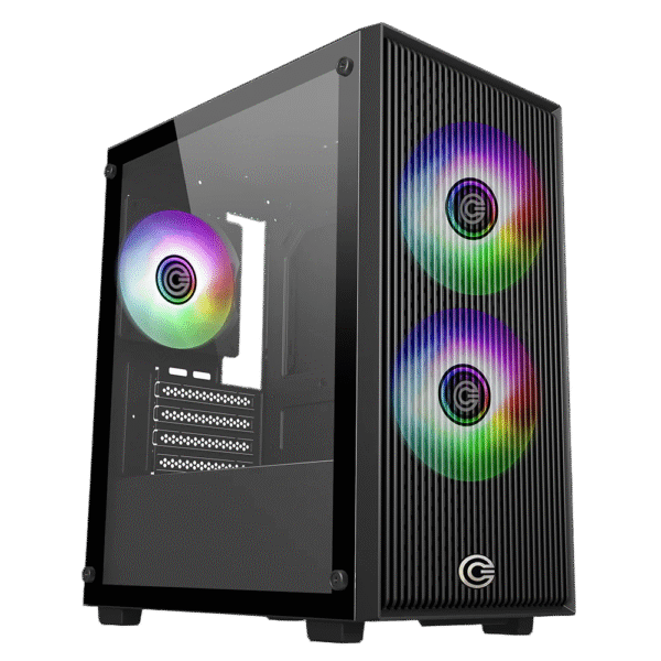 Circle Gaming Miniator M1 Micro-ATX Gaming Case/Cabinet (Black)