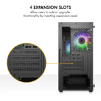 Circle Gaming Miniator M1 Micro-ATX Gaming Case/Cabinet (Black) - Image 4