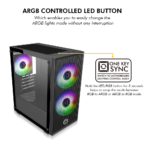 Circle Gaming Miniator M1 Micro-ATX Gaming Case/Cabinet (Black) - Image 5