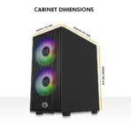 Circle Gaming Miniator M1 Micro-ATX Gaming Case/Cabinet (Black) - Image 7