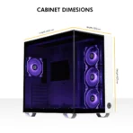 Circle Gaming Superlava Premium Gaming Cabinet (White) - Image 7