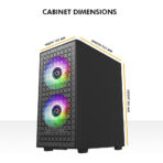 Circle Gaming Miniator M2 Micro-ATX Gaming Case/Cabinet (Black) - Image 7