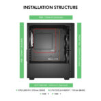 Circle Gaming Miniator M2 Micro-ATX Gaming Case/Cabinet (Black) - Image 8