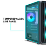 Ant Esports 205 Mini 6F ARGB (M-ATX) Mini Tower Cabinet (Black) - Image 2