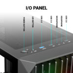 Ant Esports 205 Mini 6F ARGB (M-ATX) Mini Tower Cabinet (Black) - Image 4