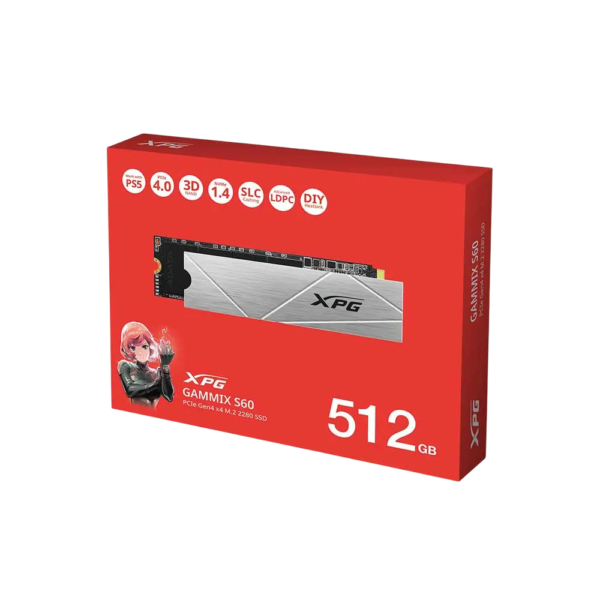 Adata XPG Gammix S60 512GB M.2 NVMe Gen4 Internal SSD