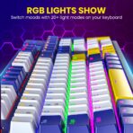 Portronics K1 Mechanical Gaming Keyboard (Blue/White) - Image 3