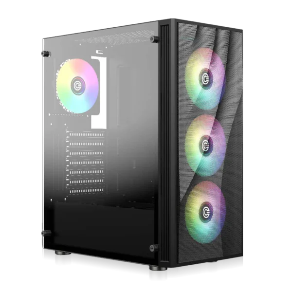 Circle Gaming Xtender X1 Mesh ARGB Gaming PC Case/Cabinet (Black)