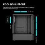 Gamdias Aura GC7 ARGB (ATX) Mid Tower Cabinet (Black) - Image 2