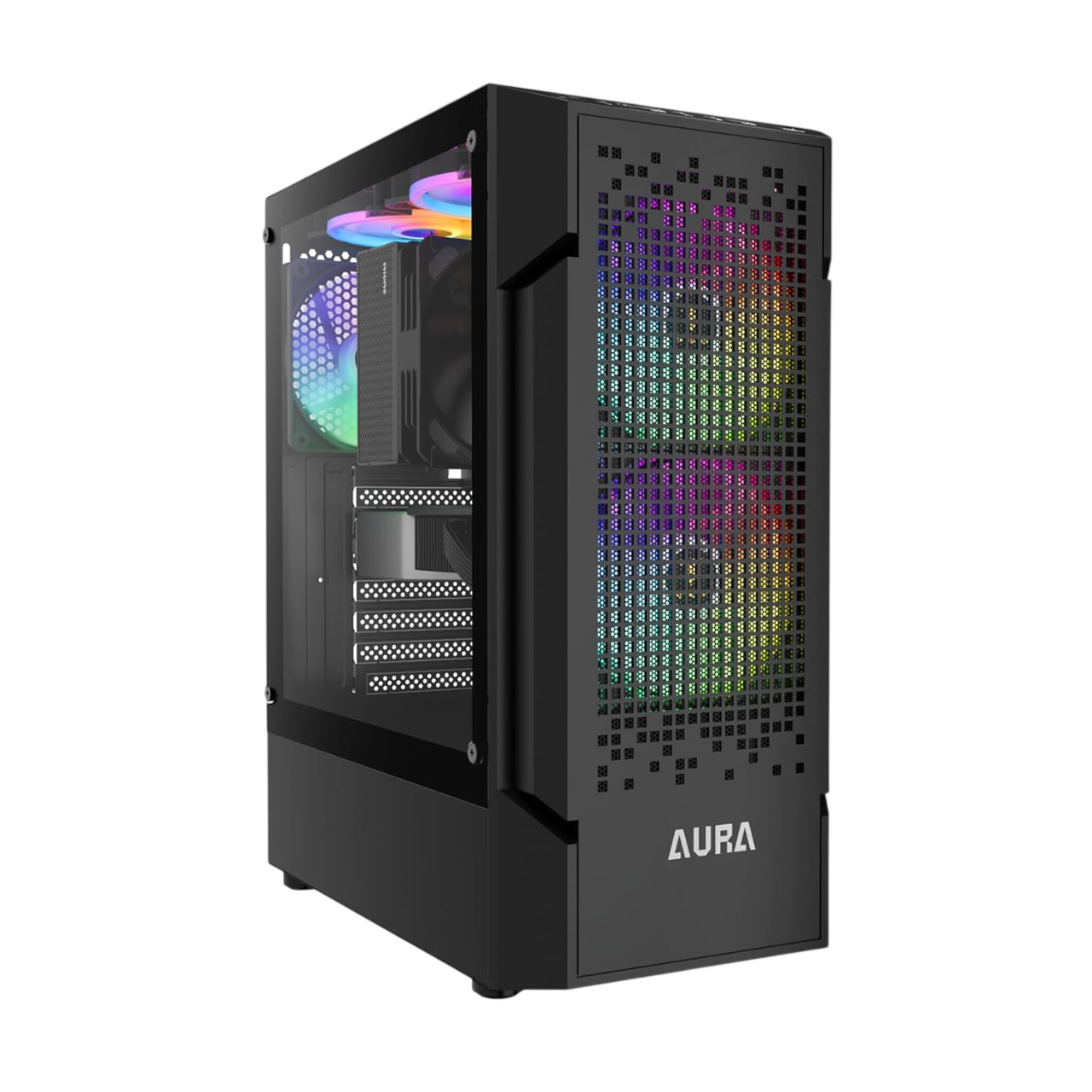 71CgMEhuPnL._SL1500_-Photoroom Gamdias Aura GC7 ARGB (ATX) Mid Tower Cabinet (Black) - Image 1