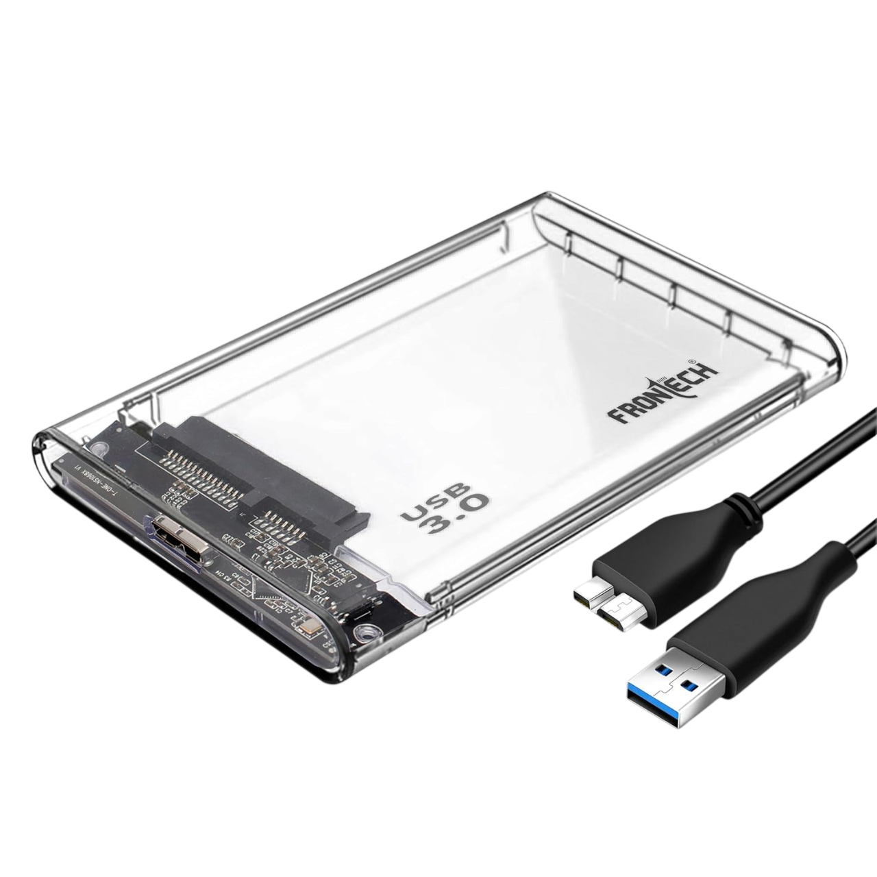 71lCFqlWmiL._SL1500_-Photoroom Frontech NC-0034 2.5 Inch USB3.0 SATA SSD/HDD Transparent Enclosure - Image 1