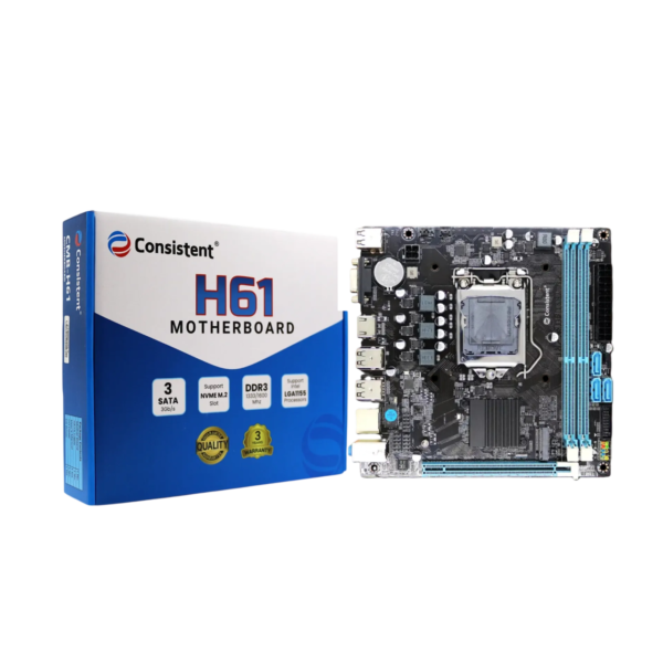 Consistent CMB-H61 Motherboard with NVMe Slot (LGA1154)