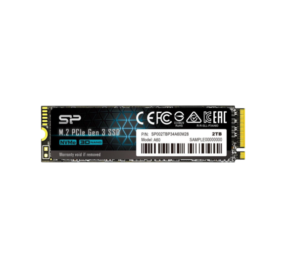 Silicon Power P34A60 2TB M.2 NVMe 2280 PCIe Gen3x4 Internal SSD