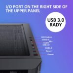 Ant Esports Dynamic GT Mid Tower (E-ATX/ATX/M-ATX/M-ITX) Gaming Cabinet (Black) - Image 9