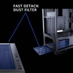 Ant Esports Dynamic GT Mid Tower (E-ATX/ATX/M-ATX/M-ITX) Gaming Cabinet (Black) - Image 4