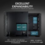 Ant Esports Dynamic GT Mid Tower (E-ATX/ATX/M-ATX/M-ITX) Gaming Cabinet (Black) - Image 6