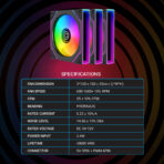 Circle Gaming Blazion X3 ARGB 3-Fan Kit Black (with Controller) - Image 3