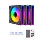 Circle Gaming Blazion X3 ARGB 3-Fan Kit Black (with Controller) - Image 4