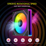 Circle Gaming Blazion X3 ARGB 3-Fan Kit Black (with Controller) - Image 6