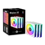 Circle Gaming Blazion X3 ARGB 3-Fan Kit White (with Controller)