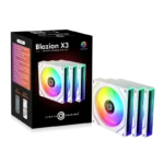 Circle Gaming Blazion X3 ARGB 3-Fan Kit White (with Controller)