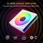 Circle Gaming Blazion X3 ARGB 3-Fan Kit White (with Controller) - Image 3