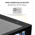 Circle Gaming Lucid Curve AX BTF Mid-Tower Gaming Cabinet (Black) - Image 4