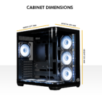 Circle Gaming Lucid Curve AX BTF Mid-Tower Gaming Cabinet (Black) - Image 6