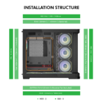 Circle Gaming Lucid Curve AX BTF Mid-Tower Gaming Cabinet (Black) - Image 7